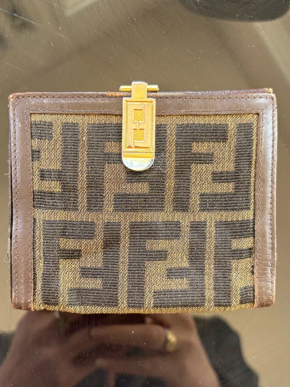 Fendi Vintage FF Zucca Bi Fold Wallet